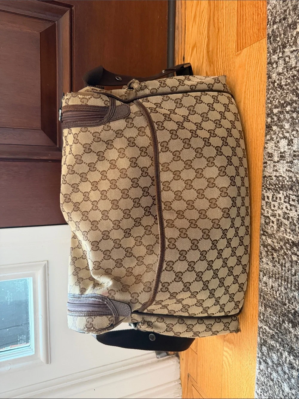 Gucci Beige and Brown GG Canvas Messenger Bag